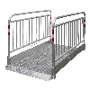 Sicherheitsbrücke aus Aluminium mit Geländer 3,20 m