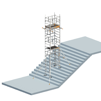 Treppen-Kit für Fahrgerüst mit 6,65 m Zugang-Beschreibung lesen