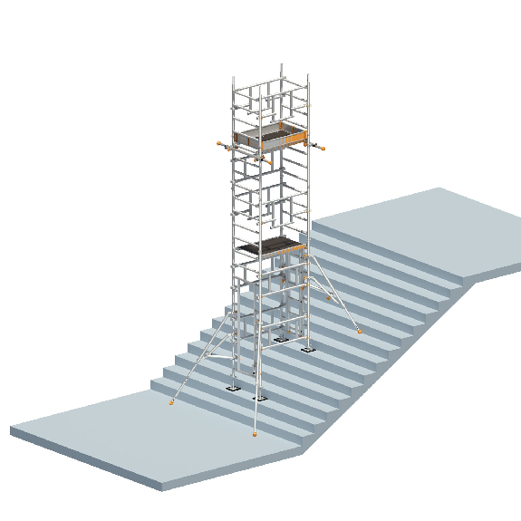 Treppen-Kit für Fahrgerüst mit 6,65 m Zugang-Beschreibung lesen