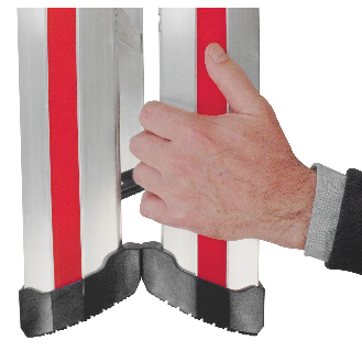 Stufenstehleiter mit vernieteten Leiterschuhen 2x4 Stufen-Beschreibung lesen