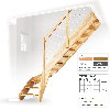 Raumspartreppe 1/4-gewendelt aus Holz