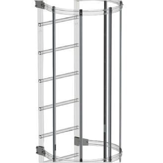 Rückenschutzstrebe 3000 mm aus eloxiertem Aluminium-Beschreibung lesen