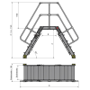 Überstieg stationär Neigung 60° Stufenbreite 600 mm 7 Stufen