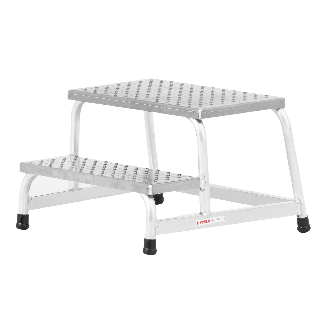 Trittleiter aus Aluminium mit 2 Stufen-Beschreibung lesen