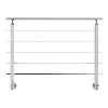 Wandmontage-Geländer 1,5 m Aluminium matt