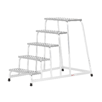 Trittleiter aus Aluminium mit 5 Stufen-Beschreibung lesen
