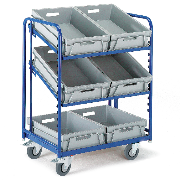 Eurokastenwagen mit Kästen und neigbaren Ladeflächen 820x620mm-Beschreibung lesen