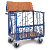 Drahtkastenwagen halb geklappt mit Deckel 975x675mm
