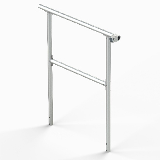 Garde-corps pour escalier à plateforme, largeur de marche 1000 mm-Beschreibung lesen
