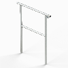 Garde-corps pour escalier à plateforme, largeur de marche 1000 mm