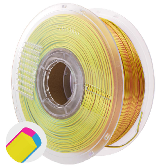 Filamento PLA seta tricolore 1.75mm 1000g-Leggi tutto