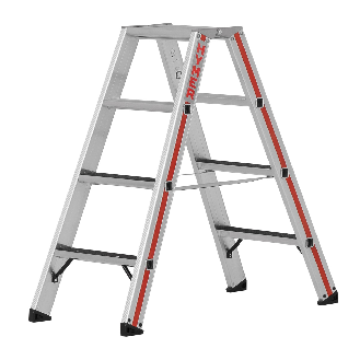 Stehleiter 2x4 Stufen mit R13-Beschichtung-Beschreibung lesen