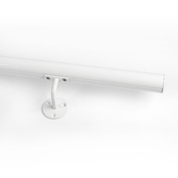 Wandhandlauf 1,5 m aus weißem Aluminium-Beschreibung lesen