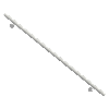 Wandhandlauf 1,5 m aus weißem Aluminium