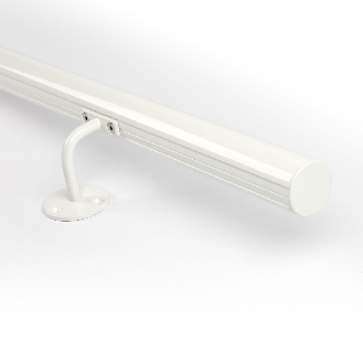 Wandhandlauf 1,5 m aus weißem Aluminium-Beschreibung lesen