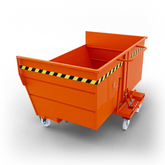 Benna ribaltabile con ruote 2000L-Leggi tutto