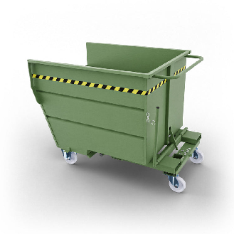 Benna ribaltabile con ruote 1000L-Leggi tutto