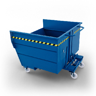 Benna ribaltabile con ruote 1600L-Leggi tutto