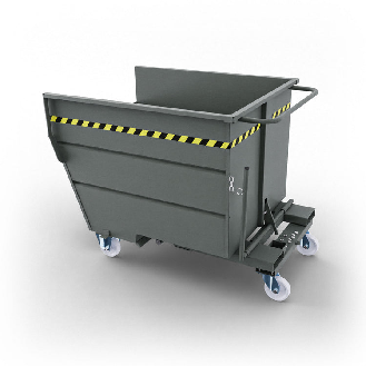 Benna ribaltabile con ruote 1000L-Leggi tutto