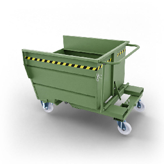 Benna ribaltabile con ruote 500L-Leggi tutto