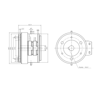 Embrayage-frein électromagnétique Ø14H7-Lire la description