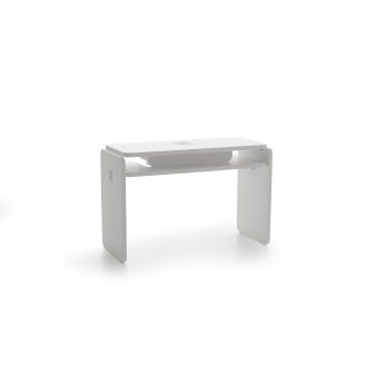 Table de manucure en mélaminé blanc-Lire la description