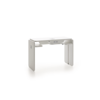 Table de manucure en mélaminé blanc-Lire la description