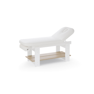 Table de massage fixe avec finition blanc mat-Lire la description