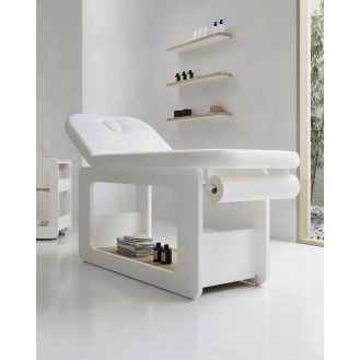 Table de massage fixe avec finition blanc mat-Lire la description
