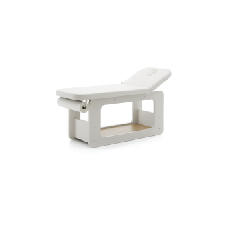 Table de massage fixe avec finition blanc mat-Lire la description