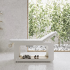 Table de massage fixe avec finition blanc mat