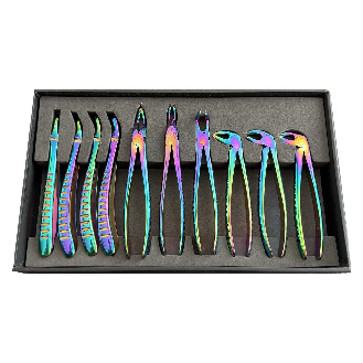 Jeu de pinces d'extraction en titane multicolore-Lire la description