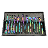Jeu de pinces d'extraction en titane multicolore