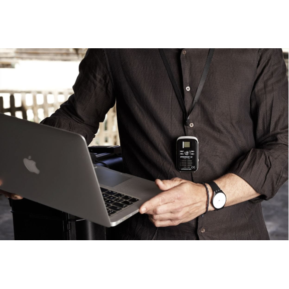 Mini talkie-walkie professionnel noir-Lire la description