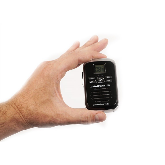Mini talkie-walkie professionnel noir-Lire la description