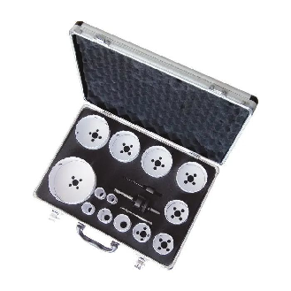 Scie trépan HSS bi-métal de 16 à 102 mm - coffret de 18 pièces-Lire la description