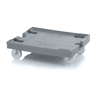 Chariot porte-bacs 800 x 600 mm avec roulettes pyramide - Multiroir-Lire la description