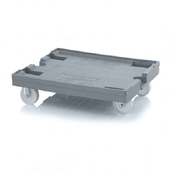 Chariot porte-bacs 800 x 600 mm avec roulettes pyramide - Multiroir-Lire la description