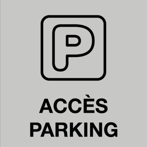 Étiquette Gravée Accès Parking-Lire la description
