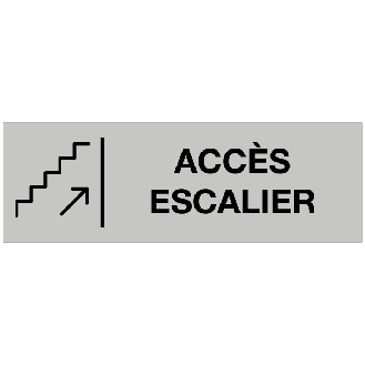 Étiquette Gravée Accès Escalier-Lire la description