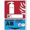 Panneau signalétique pour extincteur  Classe AB
