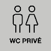 Étiquette Gravée WC Privé