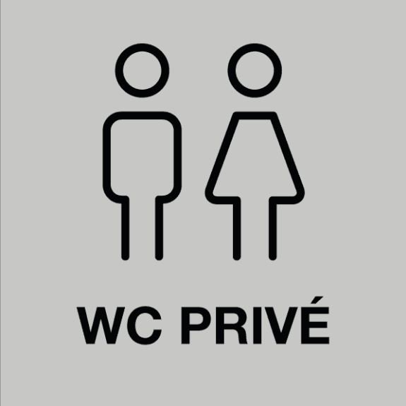 Étiquette Gravée WC Privé-Lire la description