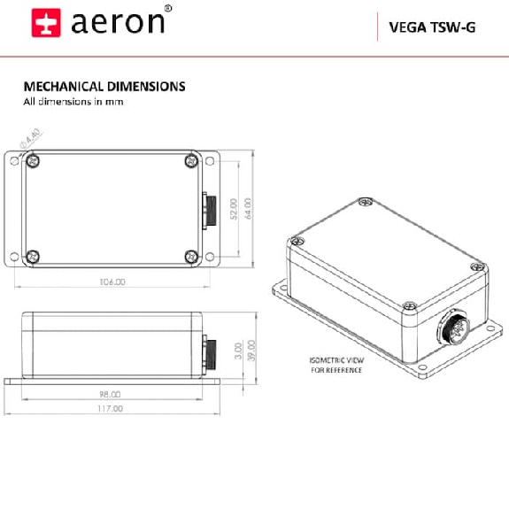 Inclinomètre numérique biaxial à seuils programmables TSW-G-Lire la description