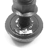 6433-ZA00 Bouton interrupteur noir pour commande à air 4mm