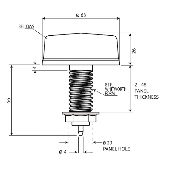 6433-ZA00 Bouton interrupteur noir pour commande à air 4mm 6433-ZA00 Bouton interrupteur noir pour commande à air 4mm-Lire la description