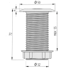 6438-0026 Mini bouton pneumatique allongé à visser