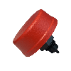 6433-0011 Bouton à air raccourci couleur rouge à visser