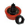 6433-0011 Bouton à air raccourci couleur rouge à visser