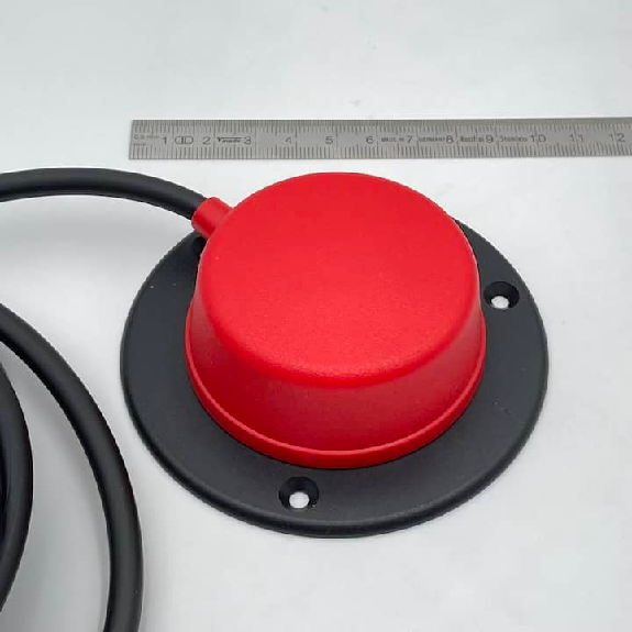 6431-DABF-0000 bouton poussoir rouge avec tube latéral 6mm-Lire la description